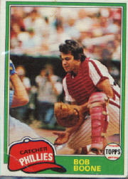 1981 Topps Baseball Cards      290     Bob Boone